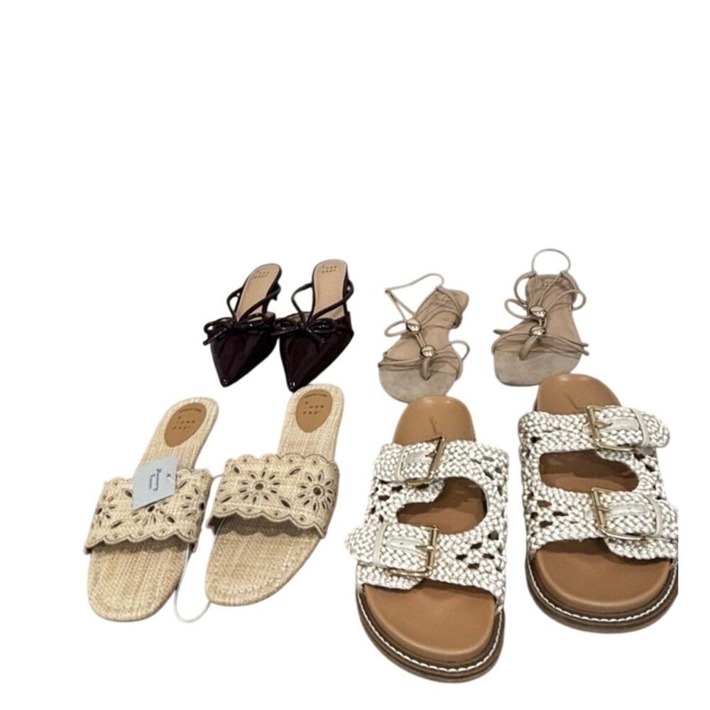 A New Day Women’s Shoes Lot 4 Pairs Size 6.5 Sandals Heels Slides Target